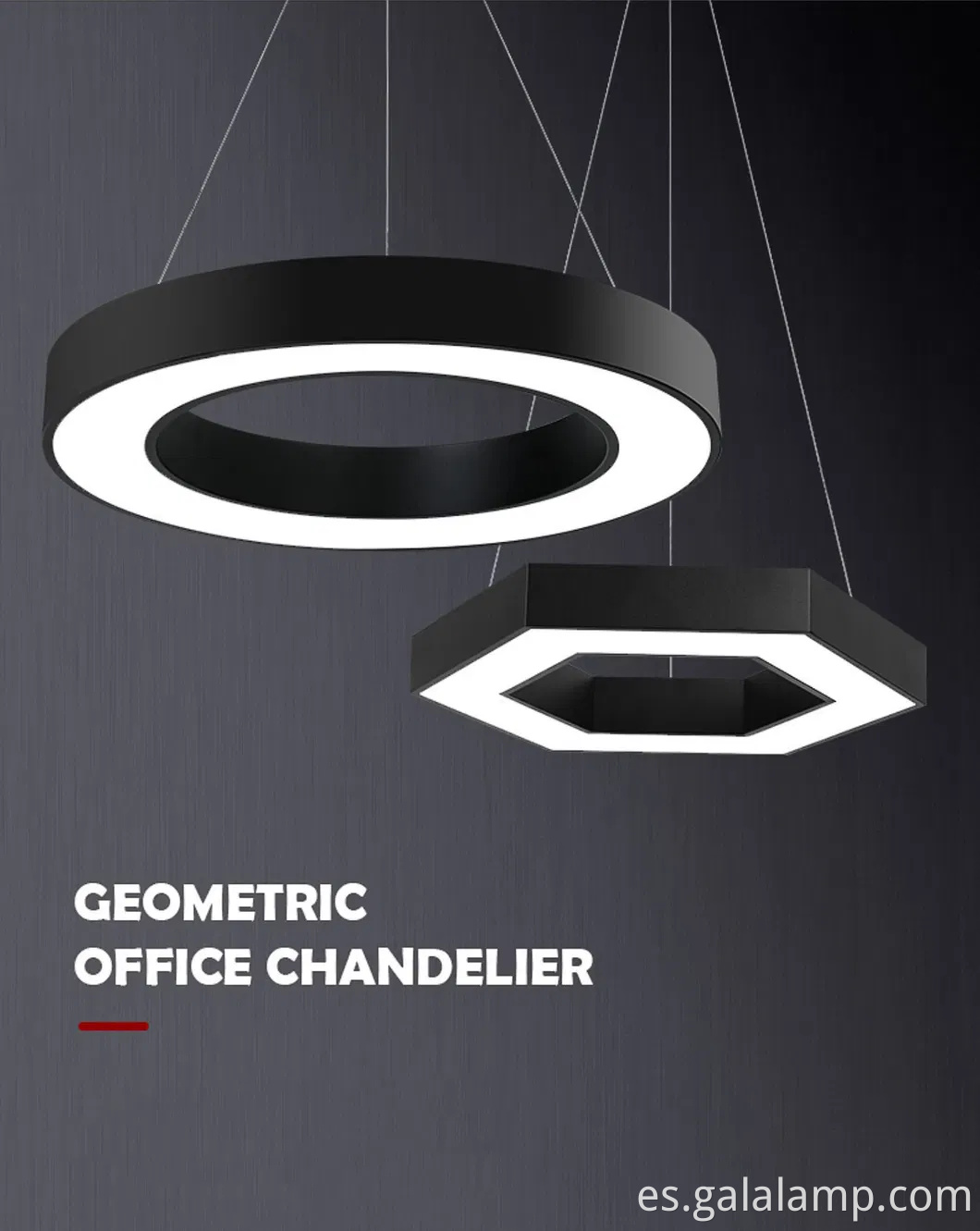 Elegante candelabro LED en blanco y negro para espacios modernos